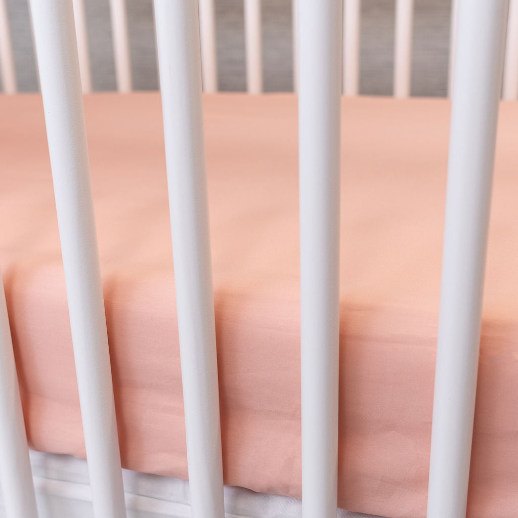 Hushy Blushy - Fitted Crib Sheet - Blush - Solids - Olli+Lime